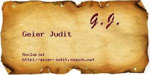 Geier Judit névjegykártya